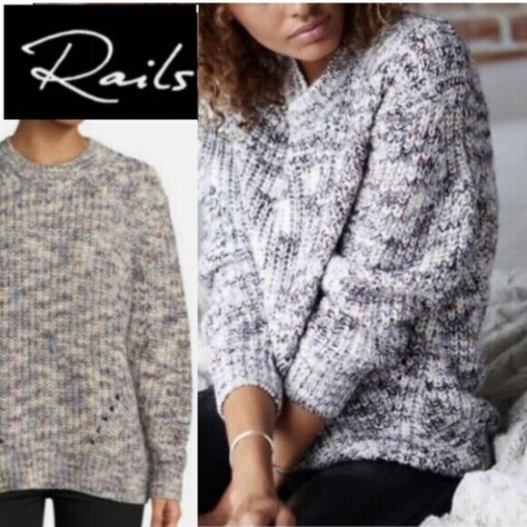 Rails Lux Kaleidoscope Oversized Fit Chunky Knit Sweater - Picture 3 of 15